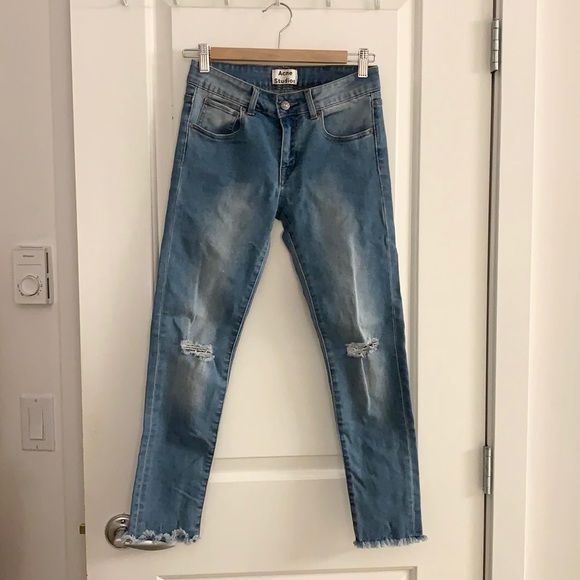 Acne Studios Skin 5 Deep Mid Rise Crop Jeans - Picture 2 of 11